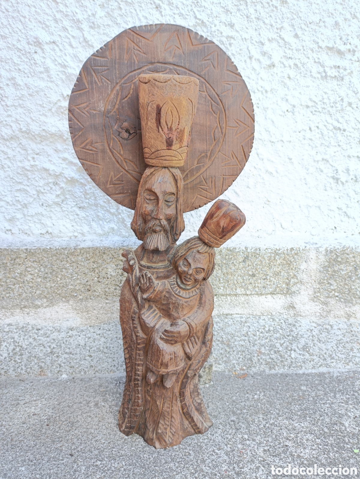 Arte: San Jos&eacute; de la monta&ntilde;a madera - Foto 1