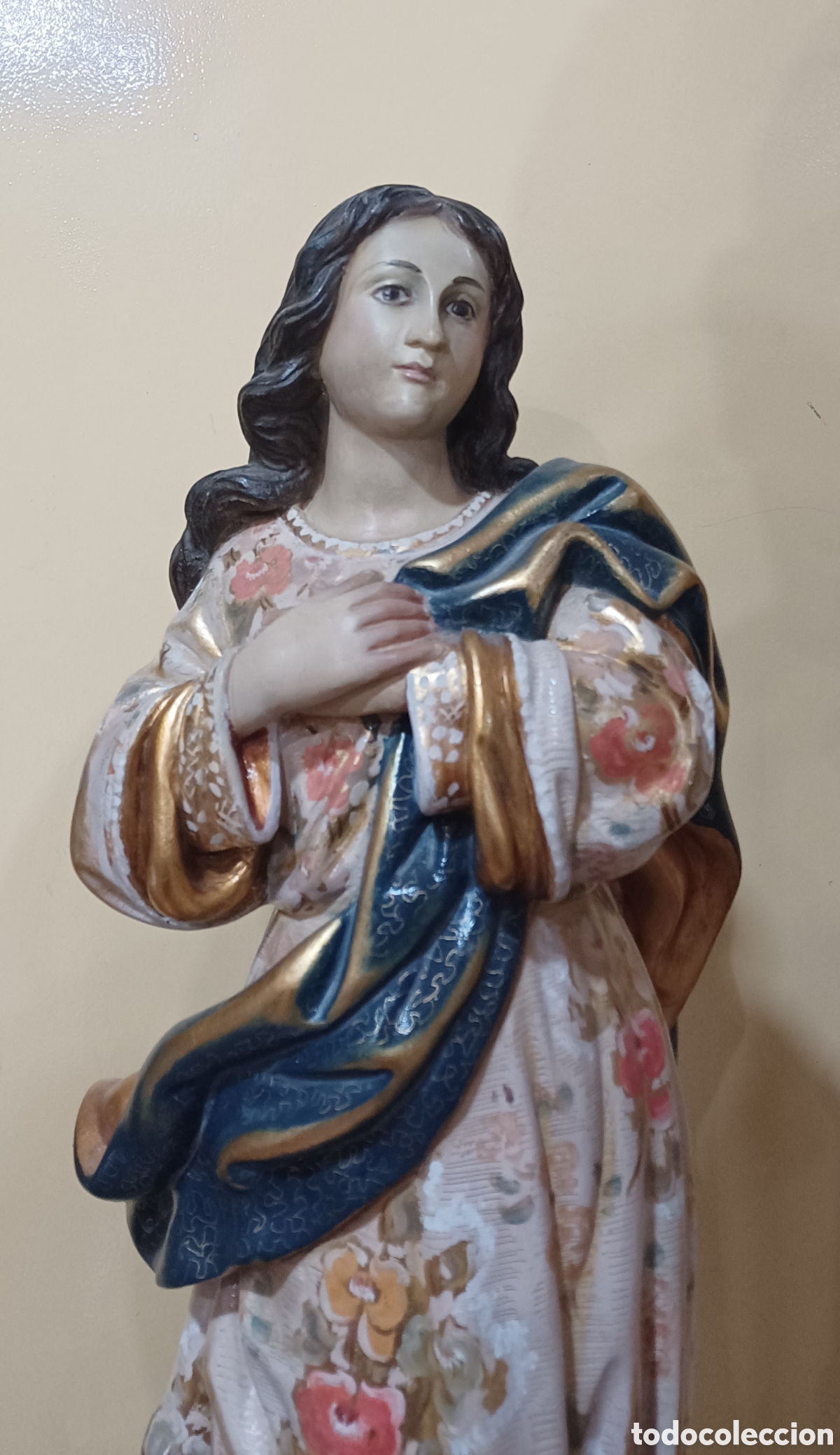 Arte: VIRGEN PURISIMA INMACULADA CONCEPCION 60CM - Foto 2