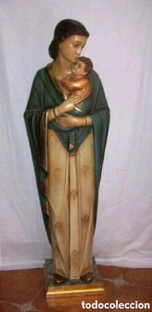 Arte: VIRGEN CON NI&Ntilde;O 160CM - Foto 1