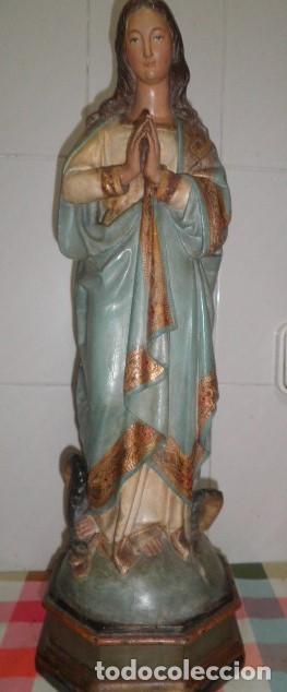Arte: VIRGEN INMACULADA EN MADERA MACIZA - Foto 1