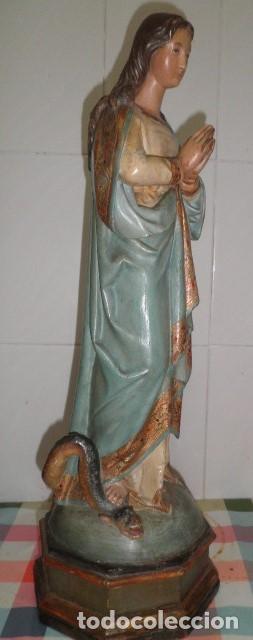 Arte: VIRGEN INMACULADA EN MADERA MACIZA - Foto 5
