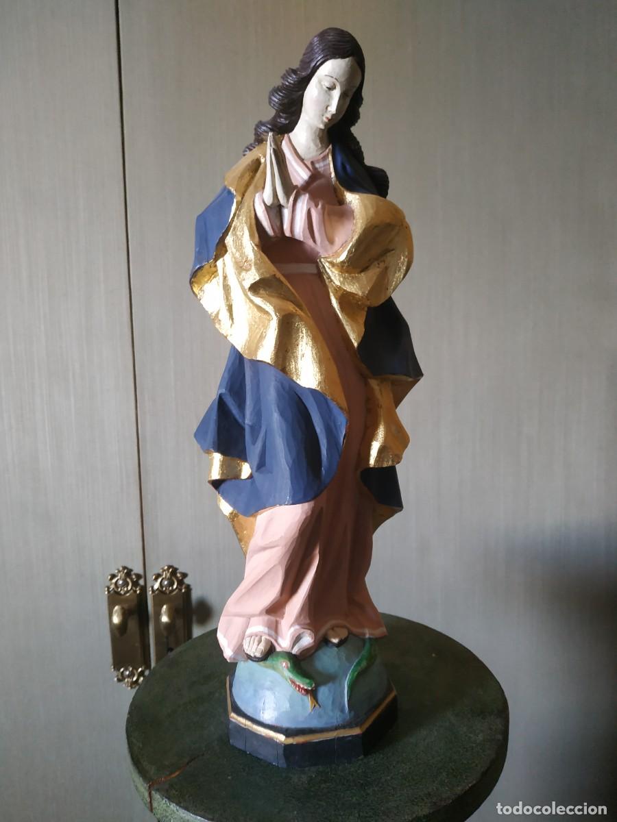 Arte: VIRGEN MADERA INMACULADA TALLA - Foto 2