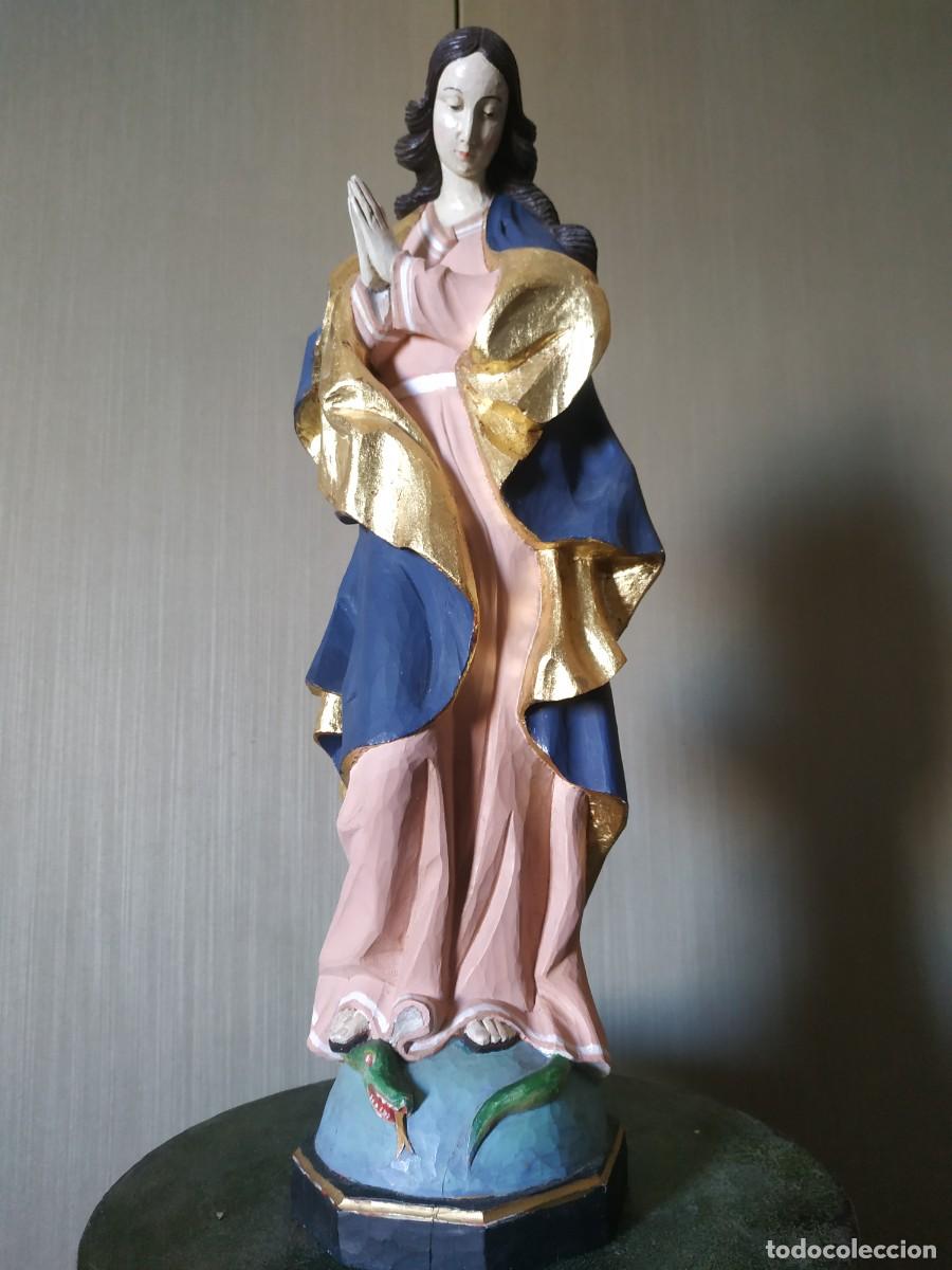 Arte: VIRGEN MADERA INMACULADA TALLA - Foto 5