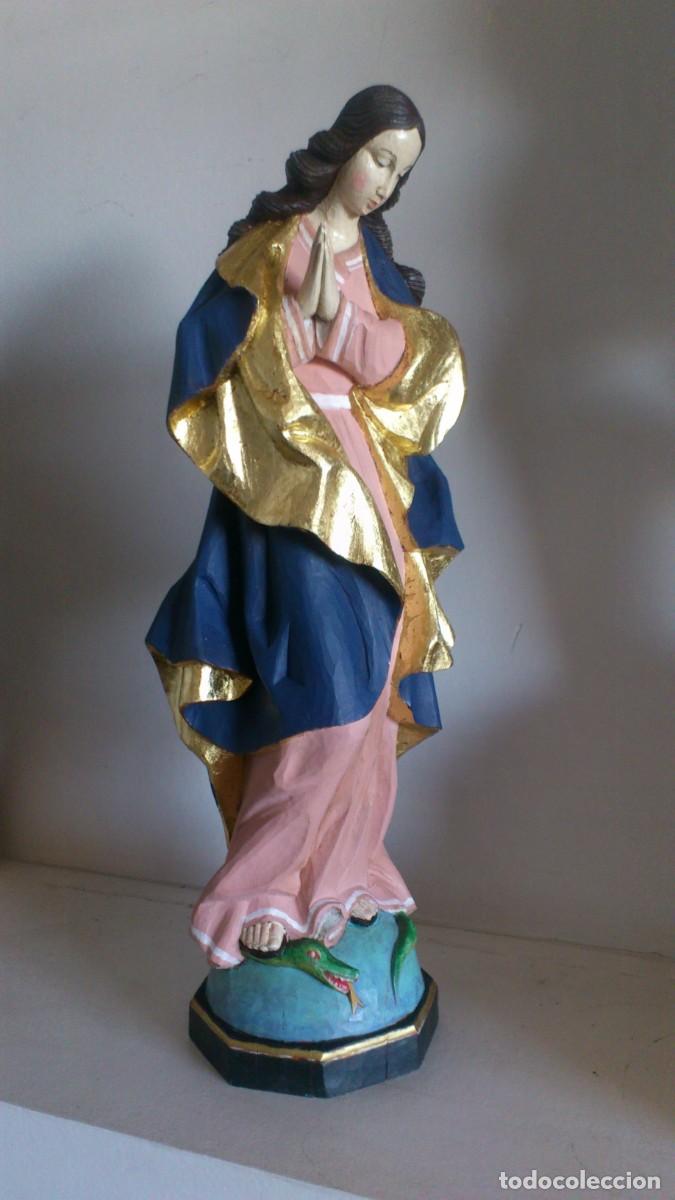 Arte: VIRGEN MADERA INMACULADA TALLA - Foto 10