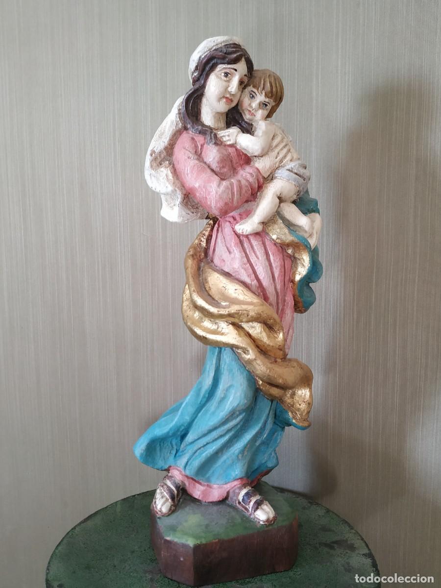 Arte: VIRGEN MAR&Iacute;A TALLA DE MADERA - Foto 1
