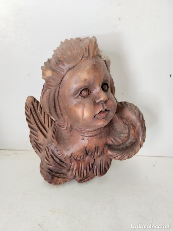 Arte: angel tallado en madera - Foto 2
