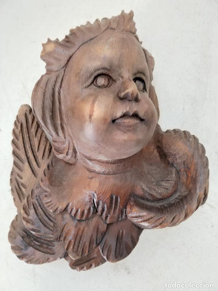 Arte: angel tallado en madera - Foto 1