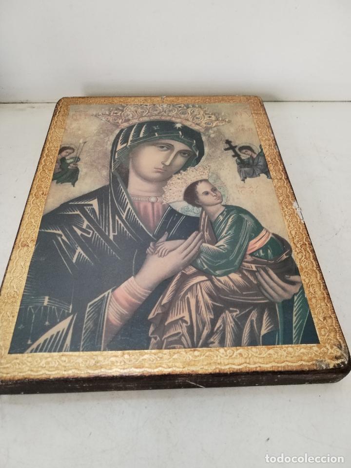 Arte: icono en madera y lamina - Foto 2