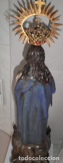 Arte: VIRGEN INMACULADA EN MADERA MACIZA. POSIBLEMENTE BARROCA - Foto 15
