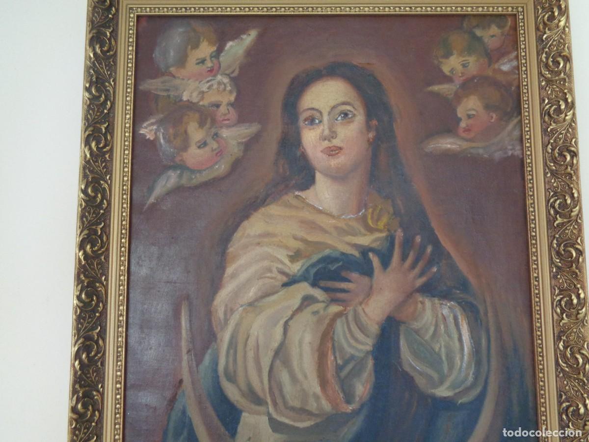 Arte: CUADRO DE LA INMACULADA PINTADO AL OLEO - Foto 2