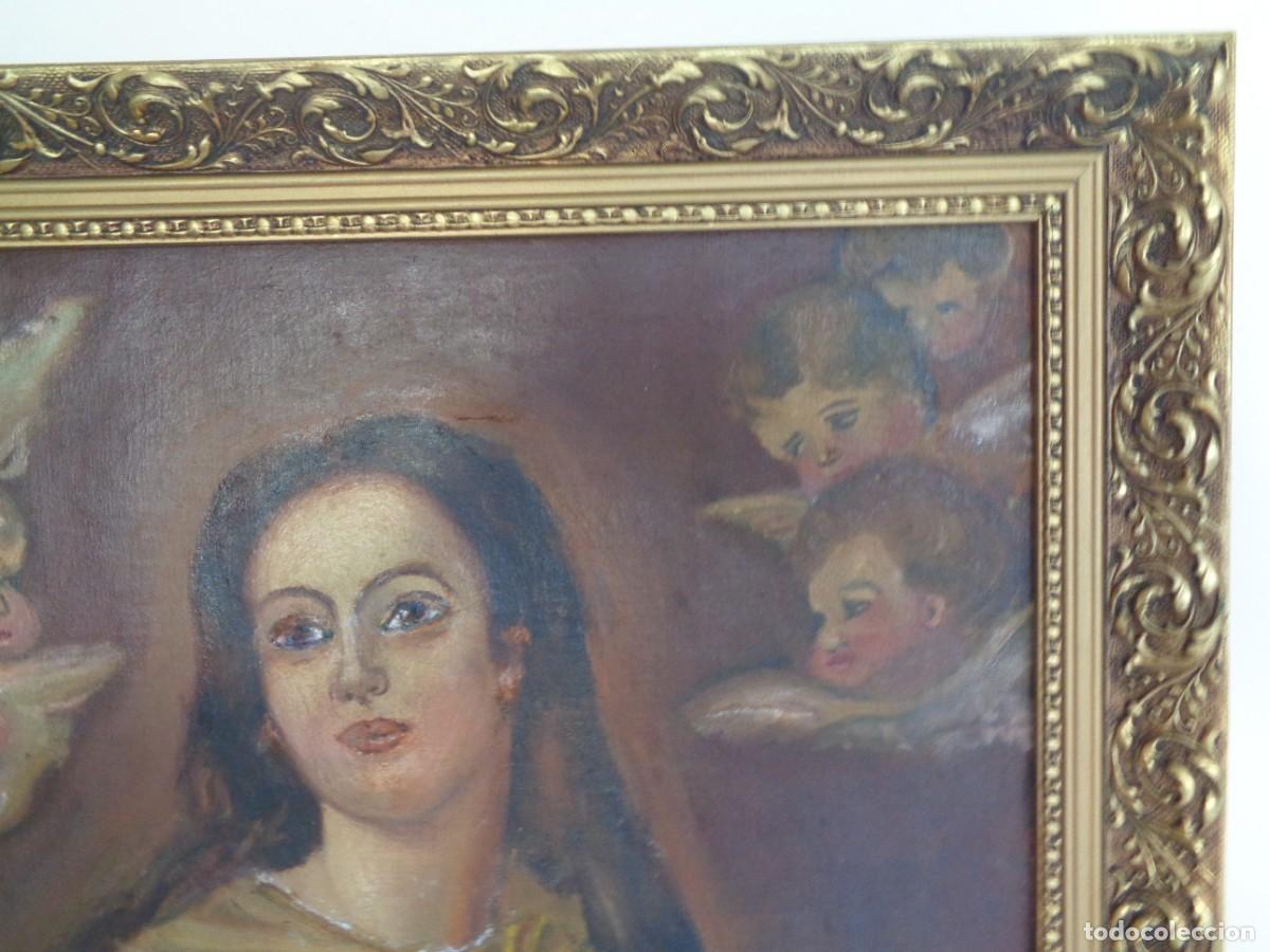 Arte: CUADRO DE LA INMACULADA PINTADO AL OLEO - Foto 6