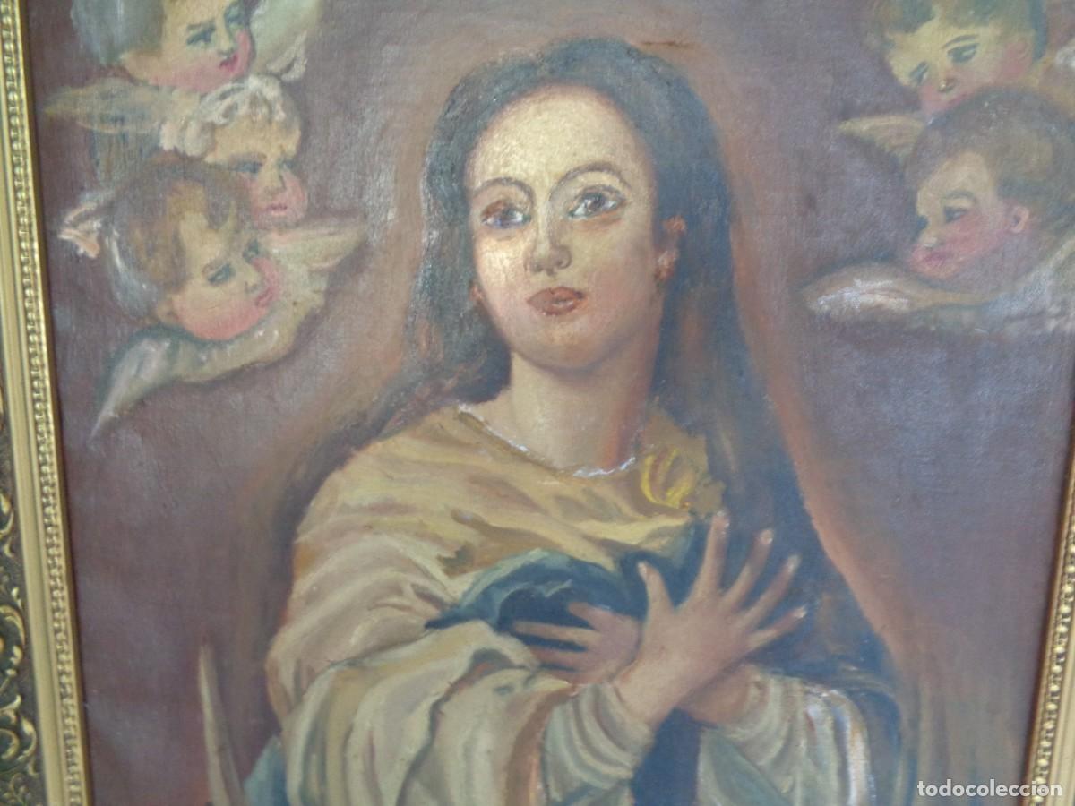 Arte: CUADRO DE LA INMACULADA PINTADO AL OLEO - Foto 7