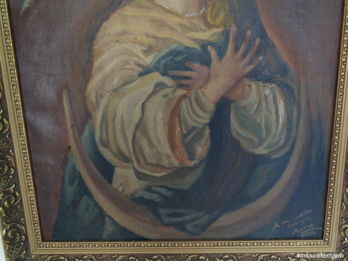 Arte: CUADRO DE LA INMACULADA PINTADO AL OLEO - Foto 8
