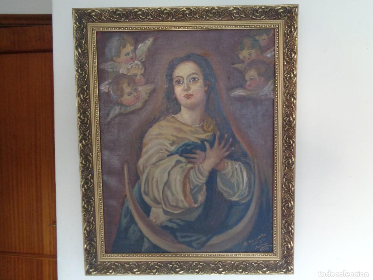 Arte: CUADRO DE LA INMACULADA PINTADO AL OLEO - Foto 10