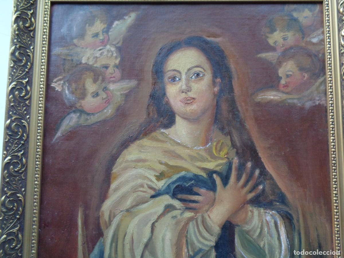 Arte: CUADRO DE LA INMACULADA PINTADO AL OLEO - Foto 12