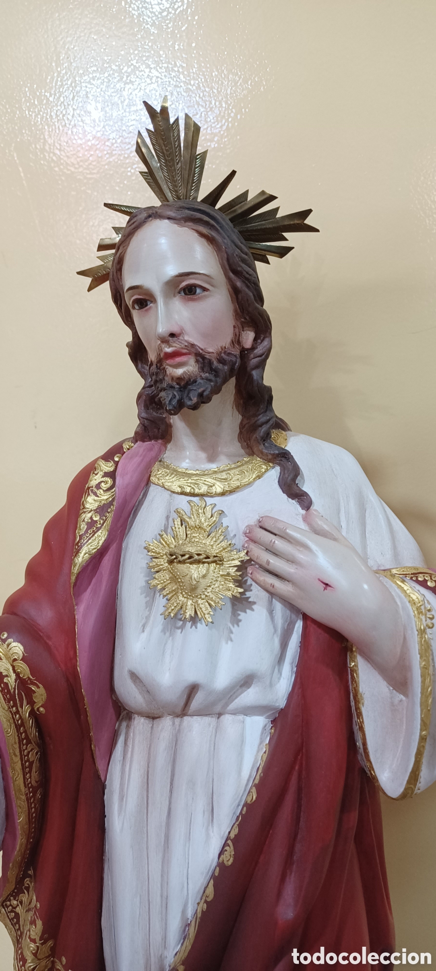 Arte: CORAZON DE JESUS MADERA 60CM - Foto 2