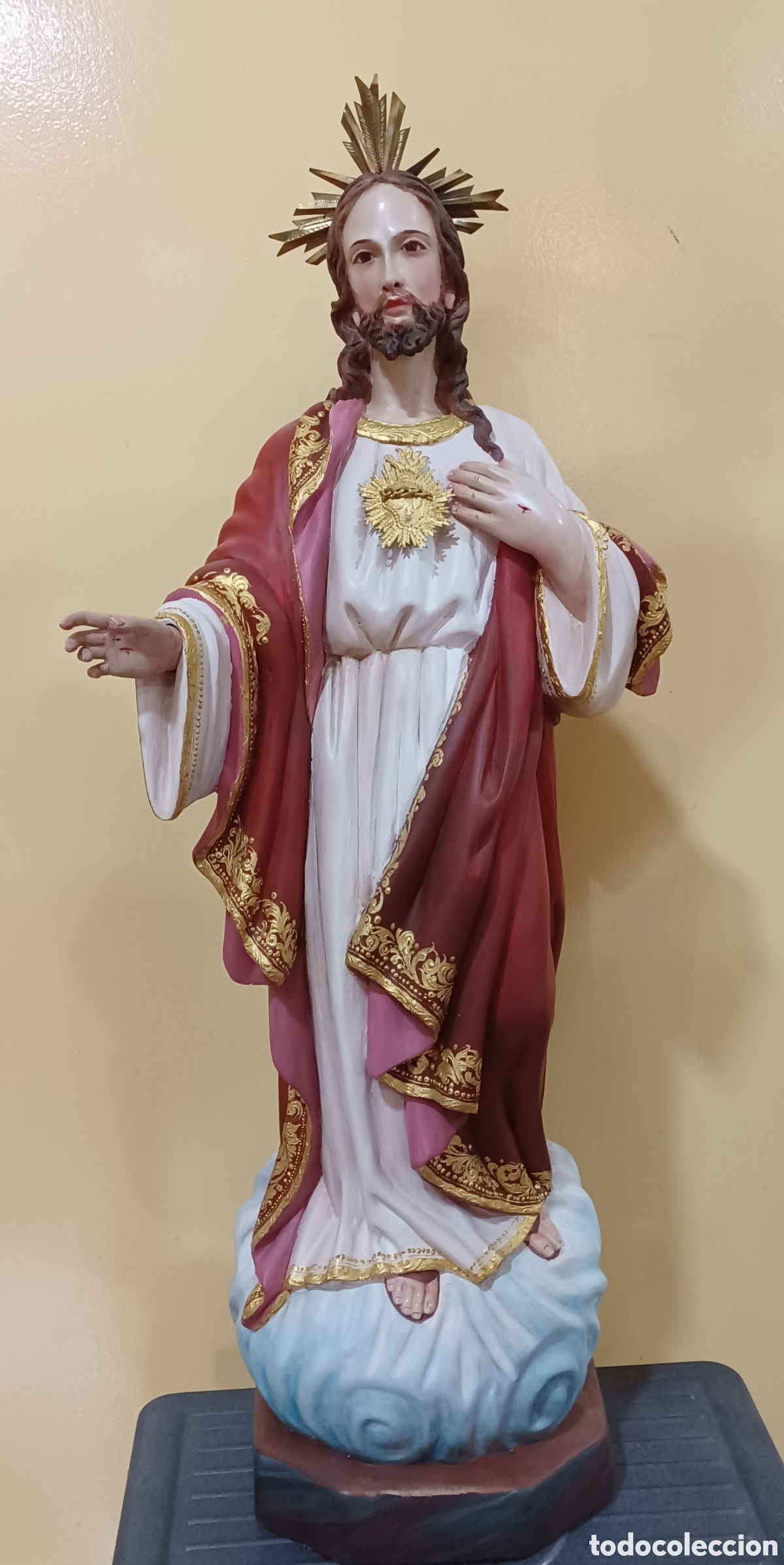 Arte: CORAZON DE JESUS MADERA 60CM - Foto 1