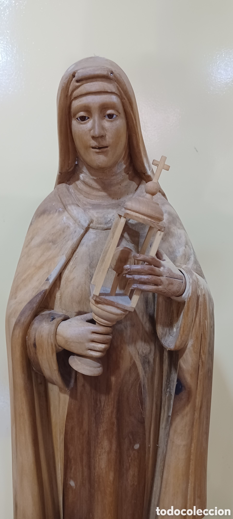Arte: SANTA CLARA DE ASIS MADERA 66CM - Foto 2