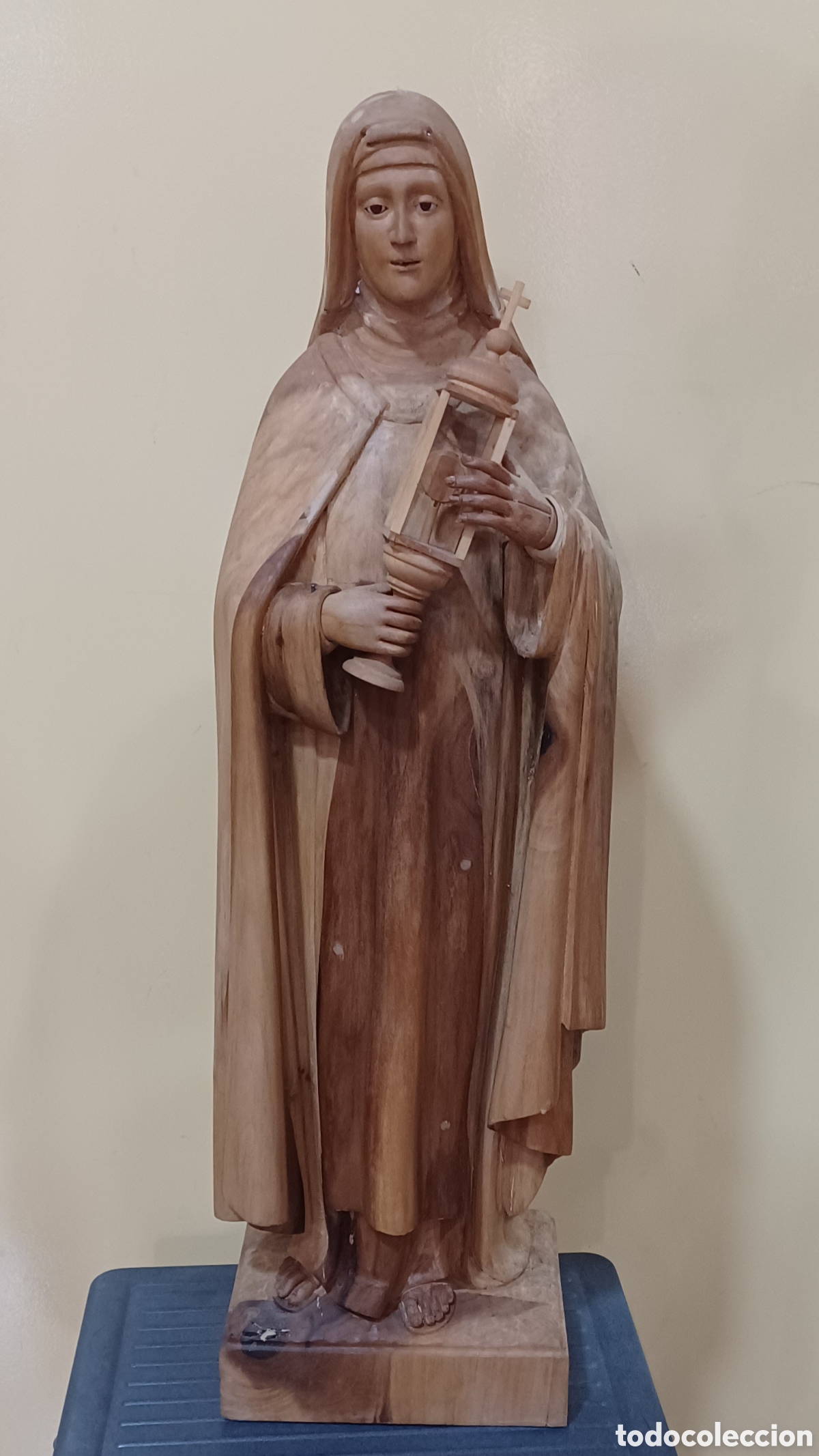 Arte: SANTA CLARA DE ASIS MADERA 66CM - Foto 1