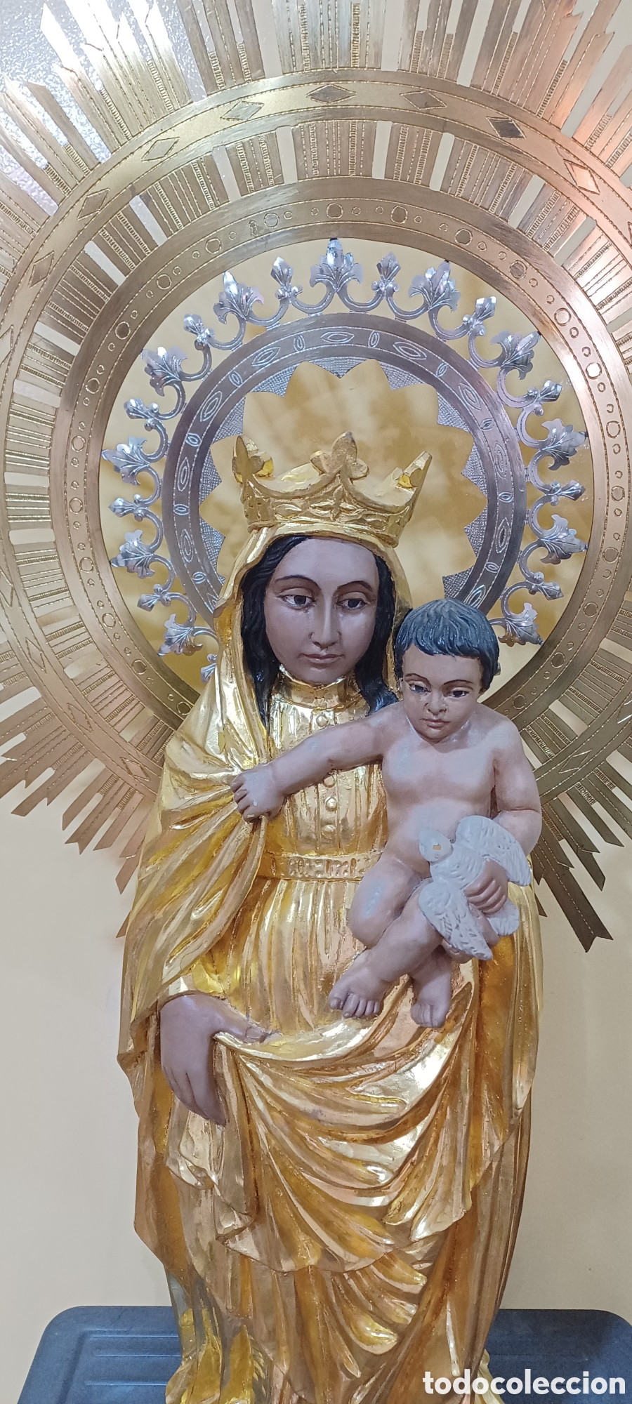 Arte: VIRGEN DEL PILAR MADERA 50CM - Foto 2