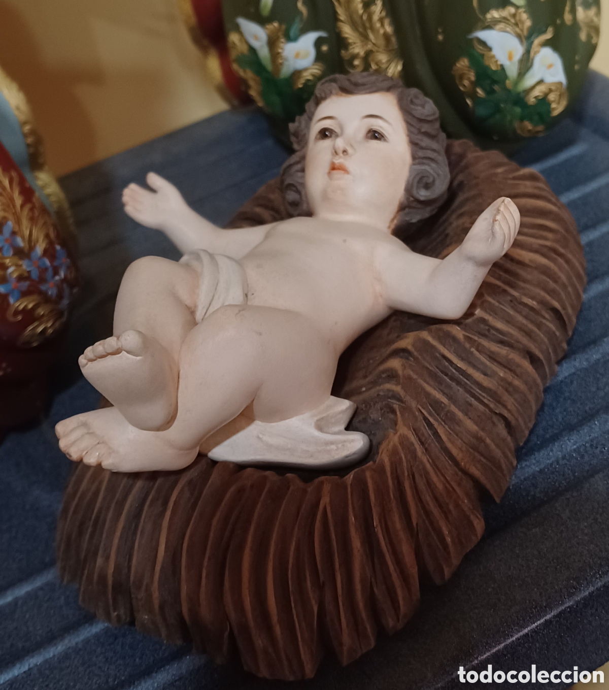 Arte: NACIMIENTO 40CM COLONIAL MADERA - Foto 4