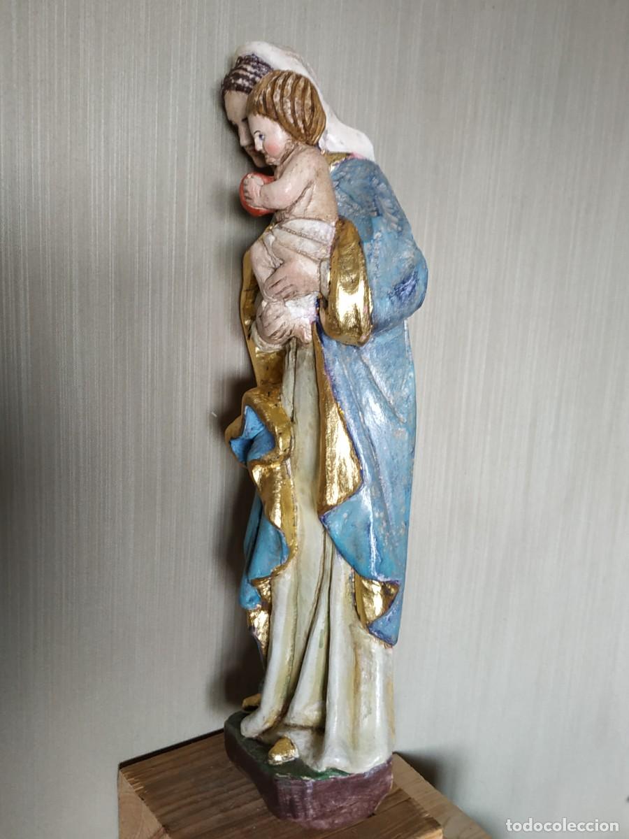 Arte: VIRGEN MAR&Iacute;A EN TALLA DE MADERA - Foto 4