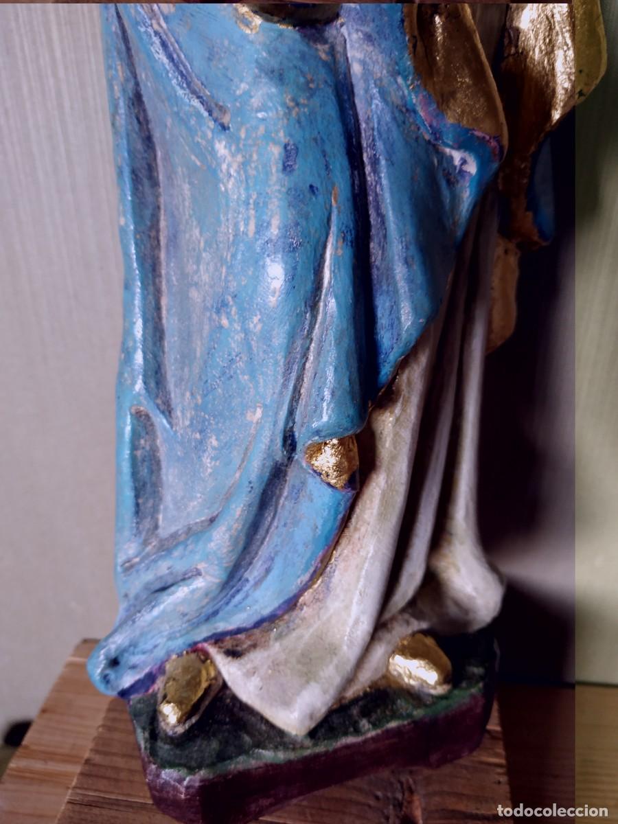Arte: VIRGEN MAR&Iacute;A EN TALLA DE MADERA - Foto 5