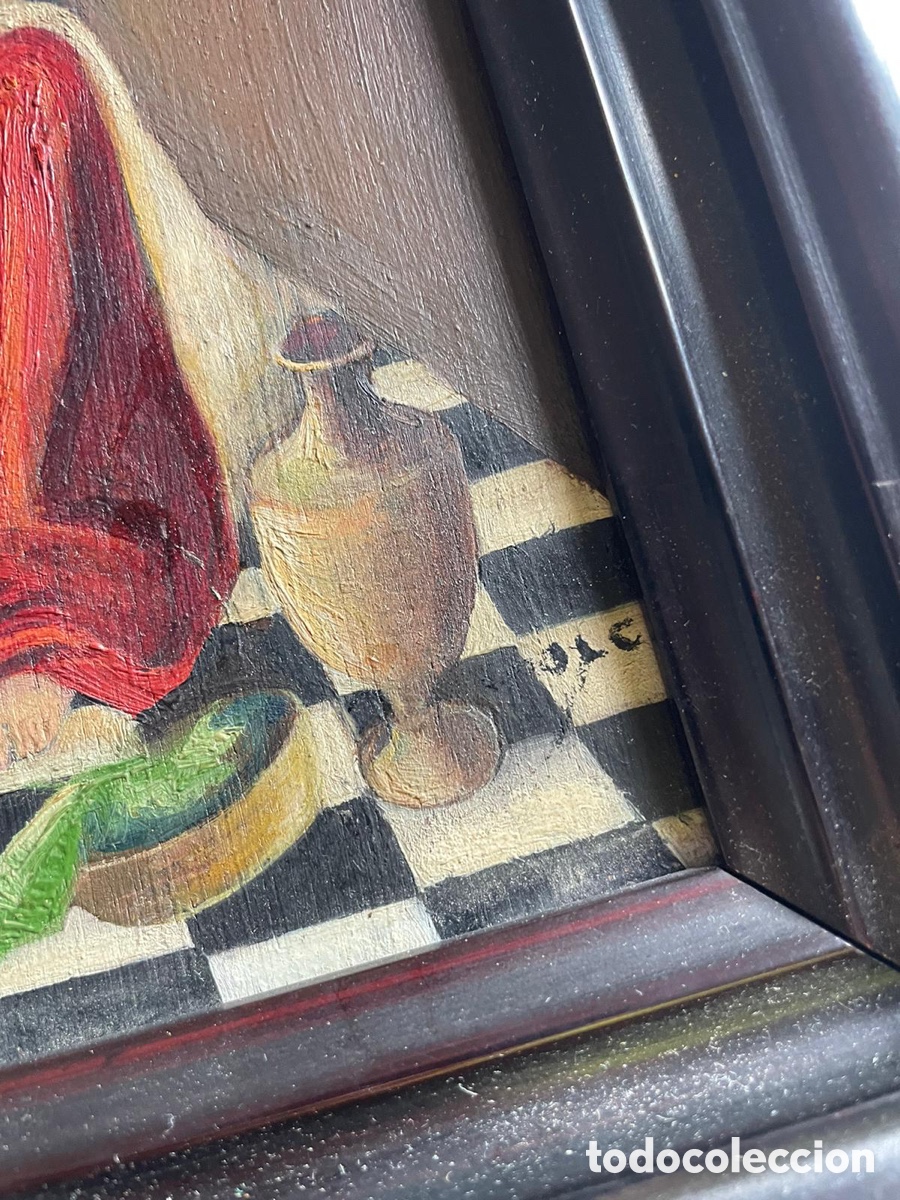 Arte: &Oacute;leo sobre tabla antigua - Foto 5