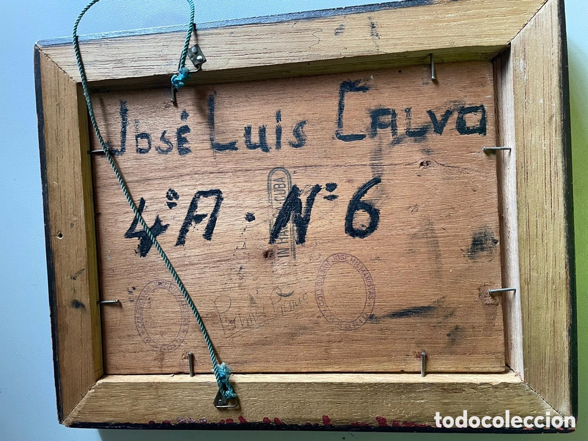 Arte: &Oacute;leo sobre tabla antigua - Foto 6