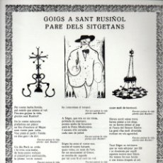 Arte: GOIGS A SANT RUSIÑOL PATRÓ DELS SITGETANS (EL ECO DE SITGES, 1977)