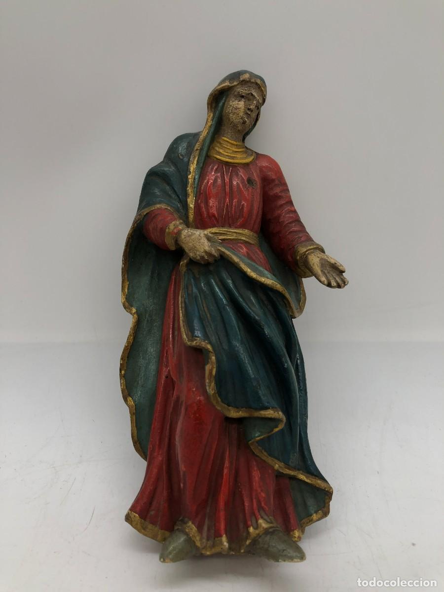 Arte: virgen dolorosa talla en madera - Foto 1