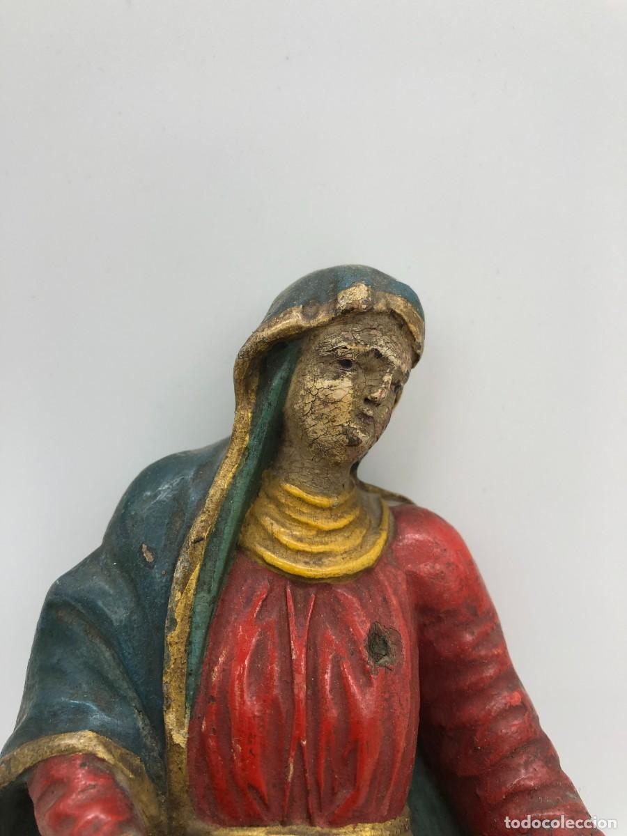 Arte: virgen dolorosa talla en madera - Foto 2