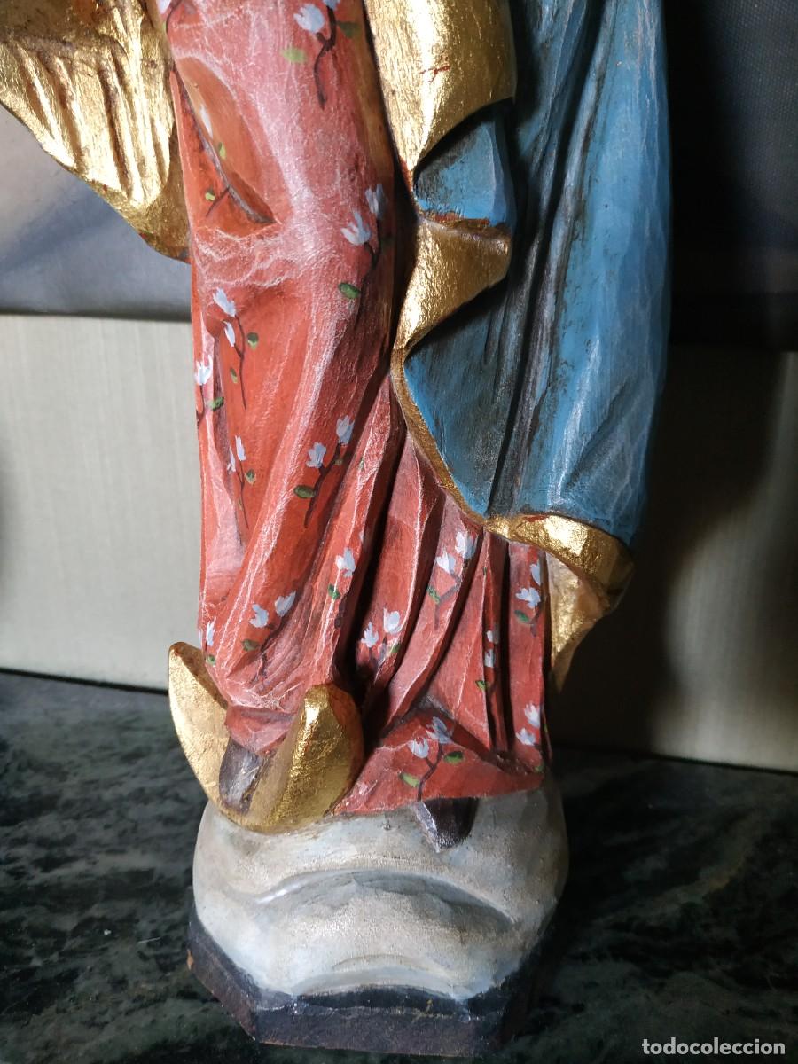 Arte: talla de VIRGEN DE MADERA CON EL NI&Ntilde;O - Foto 2