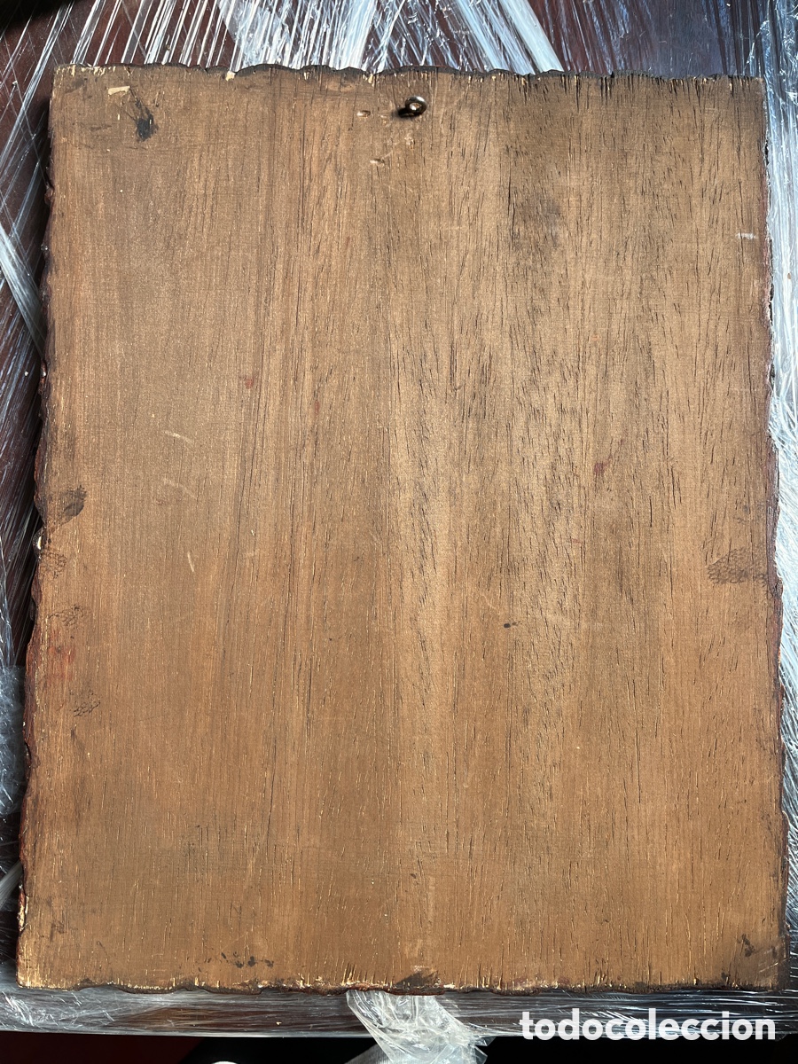 Arte: IP Madonna de Boticelli. L&aacute;mina sobre tabla de madera, . - Foto 3
