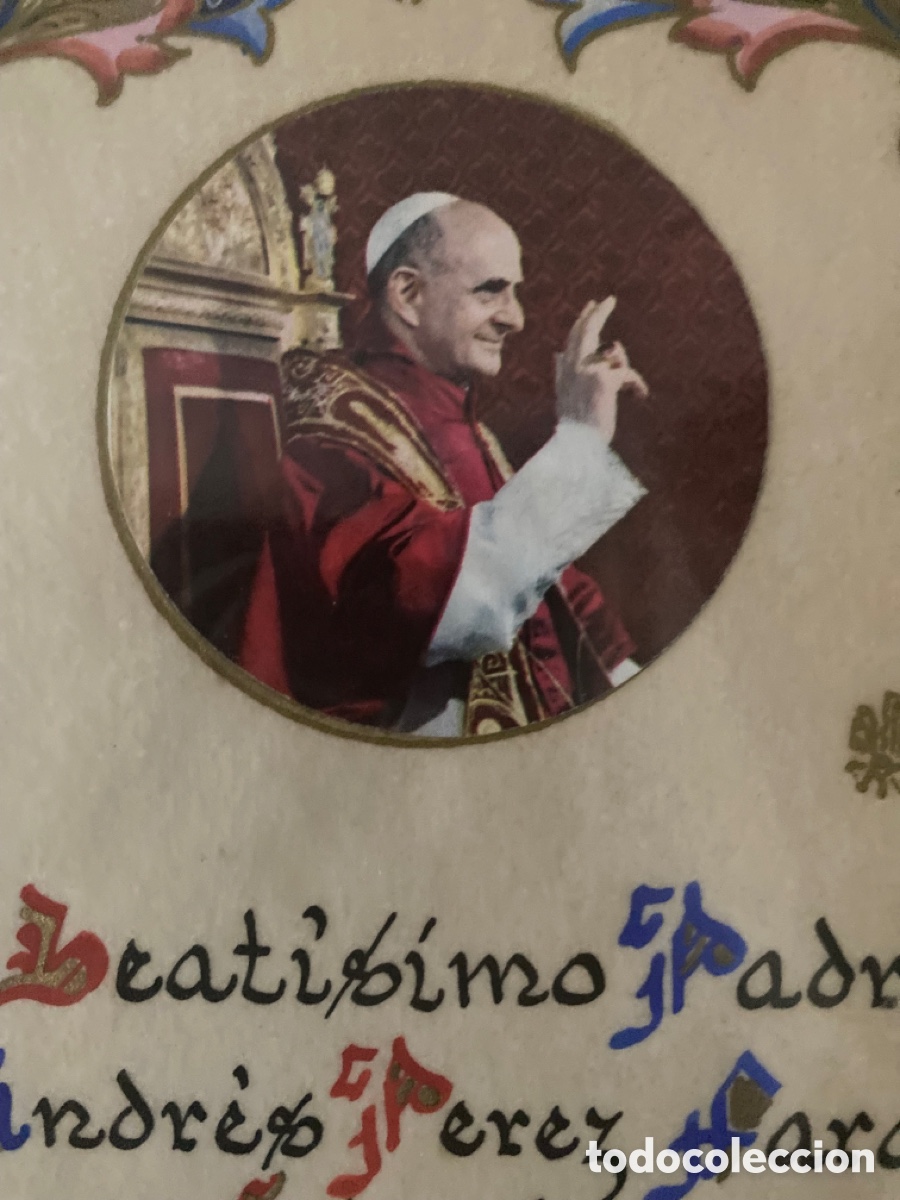 Arte: Cuadro documento original religioso del Vaticano - Foto 4