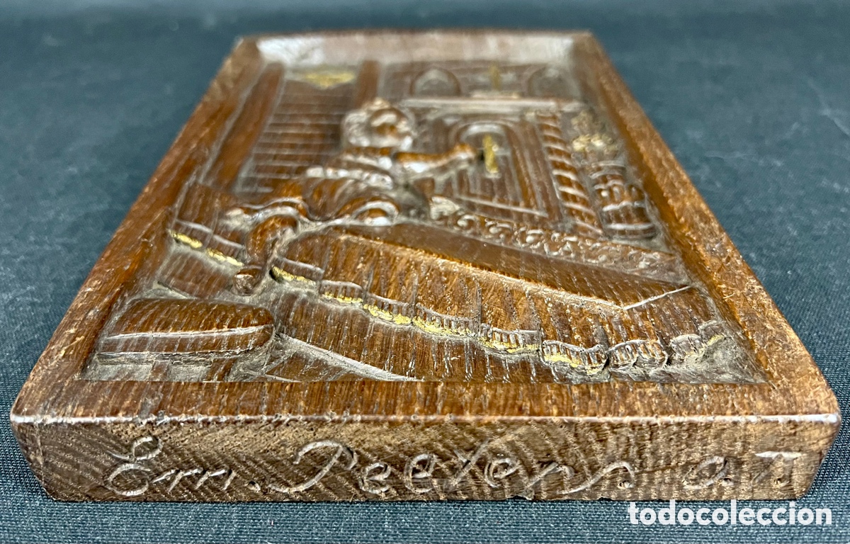 Arte: Relieve en madera tallada y dorada. S.XIX. - Foto 4
