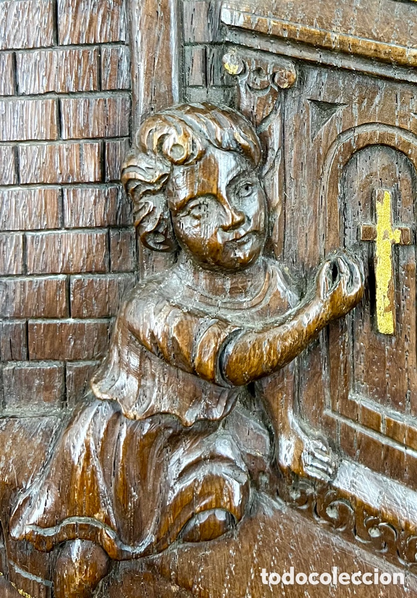 Arte: Relieve en madera tallada y dorada. S.XIX. - Foto 2