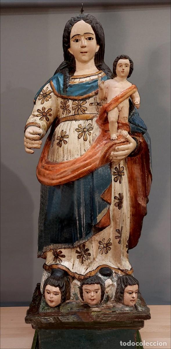 Arte: TALLA DE LA VIRGEN CON EL NI&Ntilde;O - Foto 1