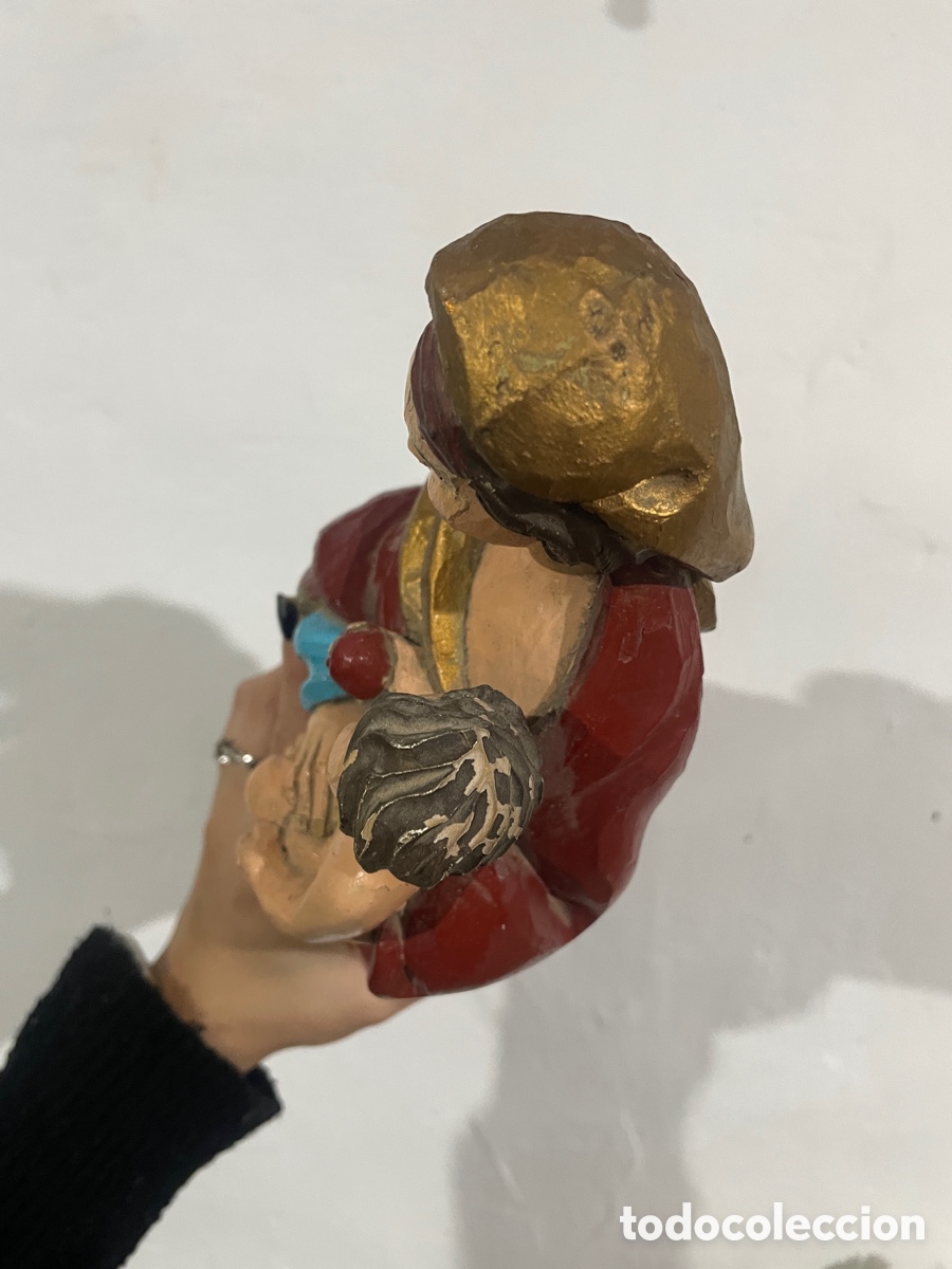 Arte: VIRGEN CON NI&Ntilde;O TALLADA EN MADERA - Foto 11