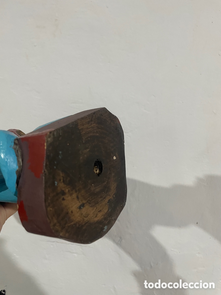Arte: VIRGEN CON NI&Ntilde;O TALLADA EN MADERA - Foto 12