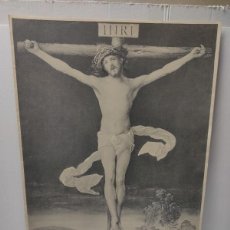 Arte: LAMINA ANTIGUA GRANDE - ALBRECHT DURER ,CHRISTUS AM KREUZ - COLL. BV 91