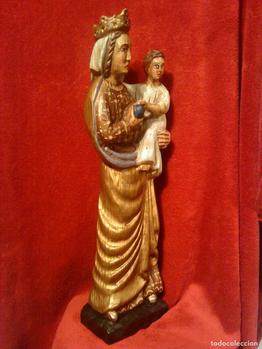 Arte: TALLA MADERA DE VIRGEN DE ESTILO G&Oacute;TICO - Foto 2
