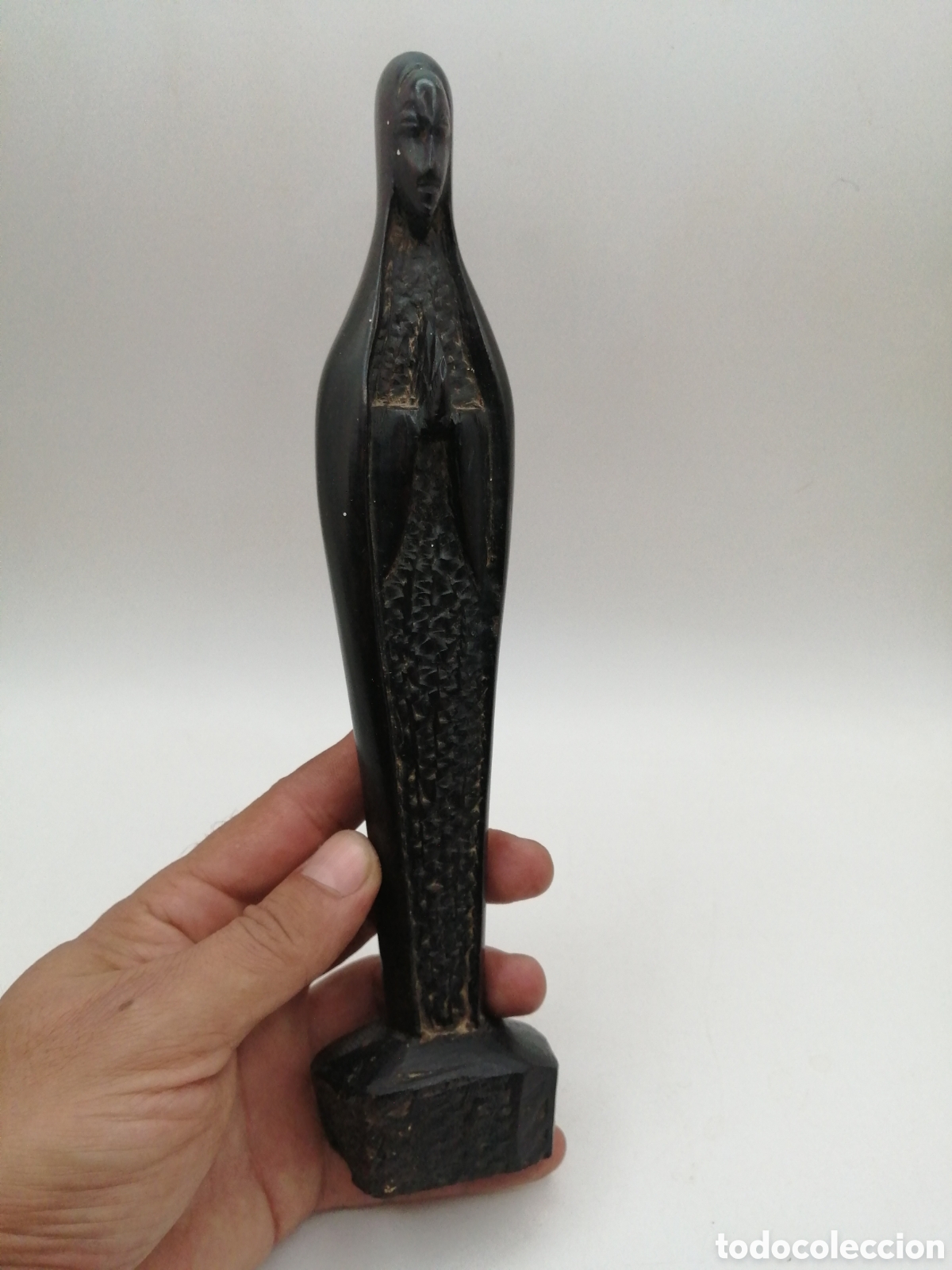 Arte: Escultura &eacute;bano. Virgen - Foto 1