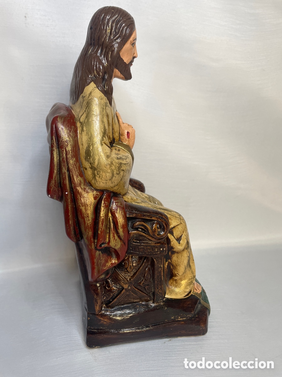 Arte: ESCULTURA SAGRADO CORAZ&Oacute;N - Foto 5