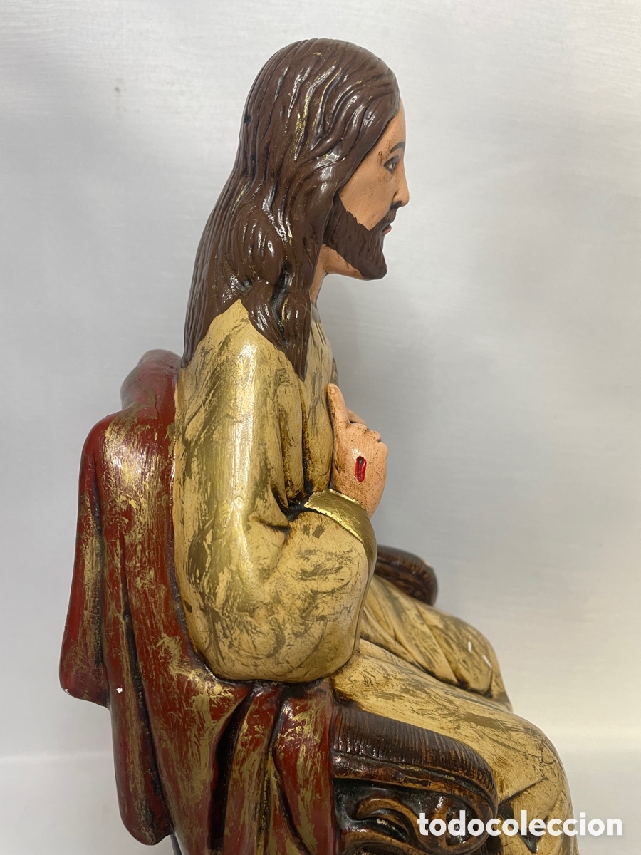 Arte: ESCULTURA SAGRADO CORAZ&Oacute;N - Foto 6