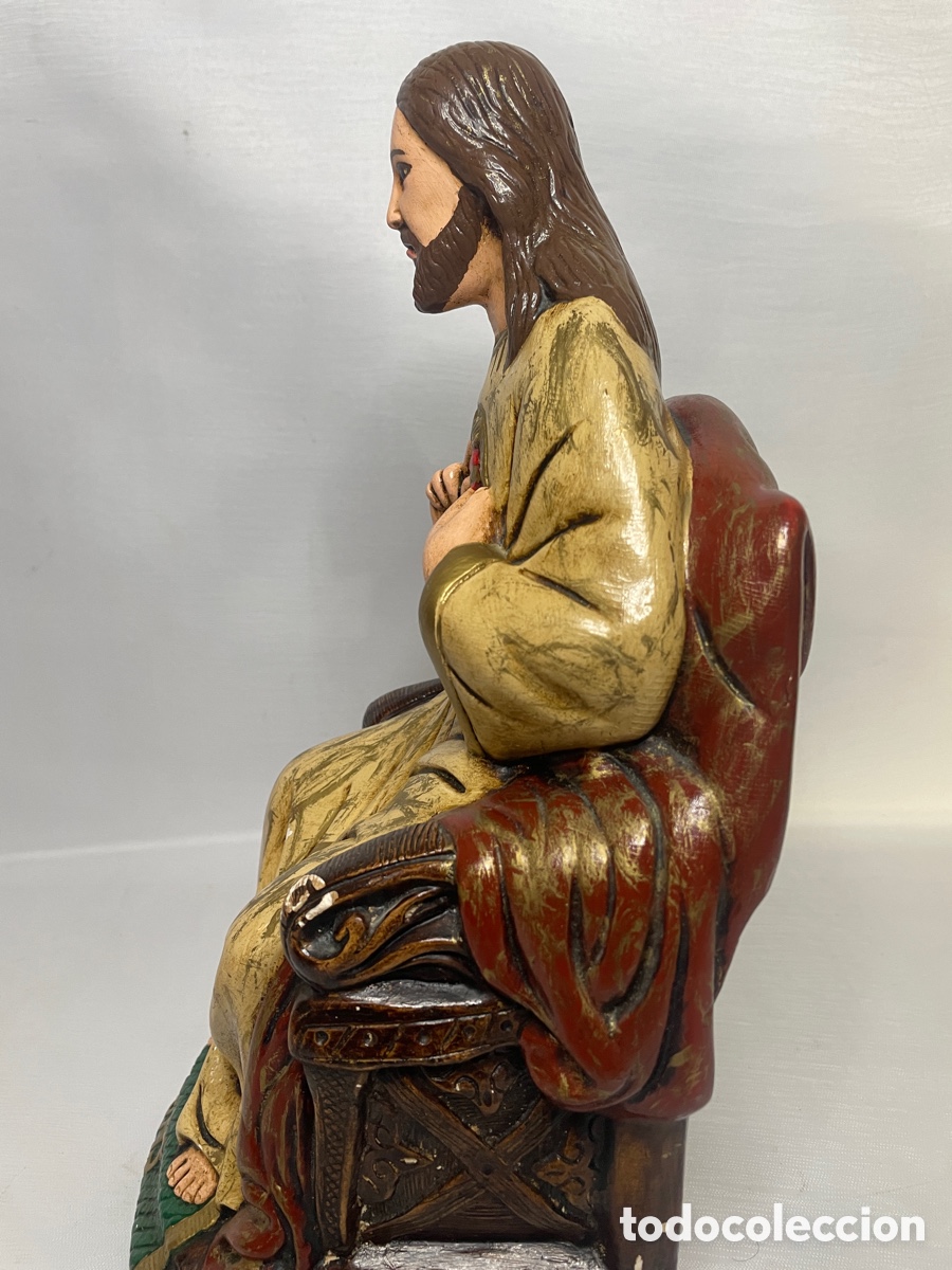 Arte: ESCULTURA SAGRADO CORAZ&Oacute;N - Foto 9