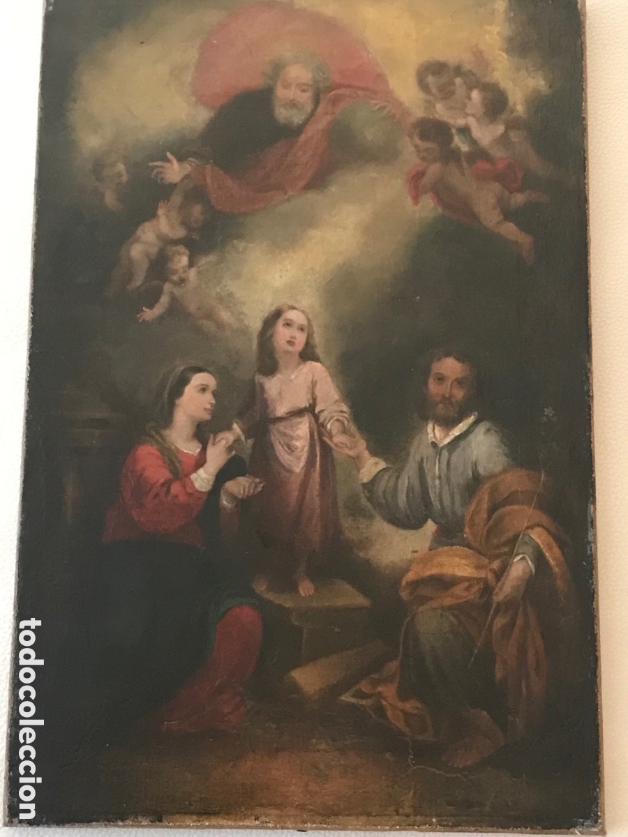 Arte: Antiguo &oacute;leo sobre lienzo - Foto 2