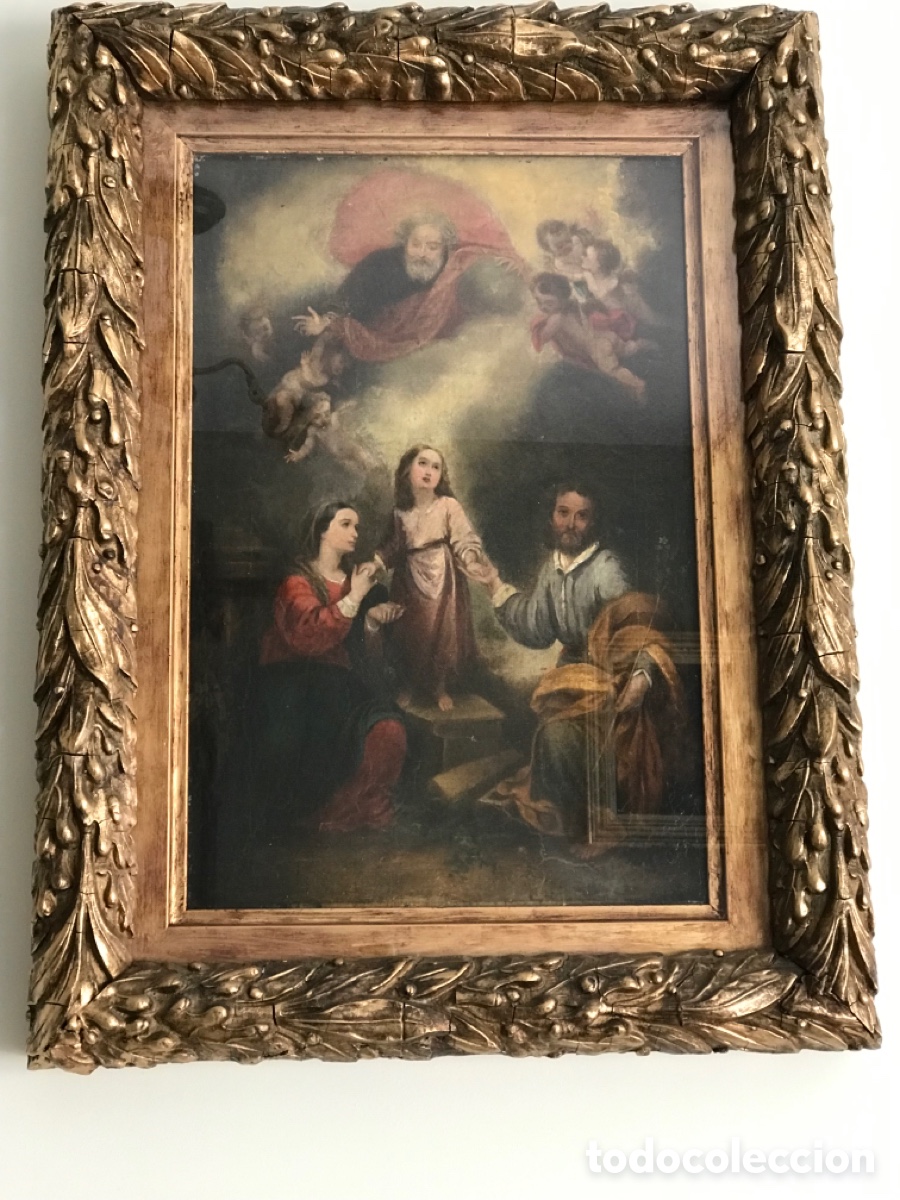 Arte: Antiguo &oacute;leo sobre lienzo - Foto 1