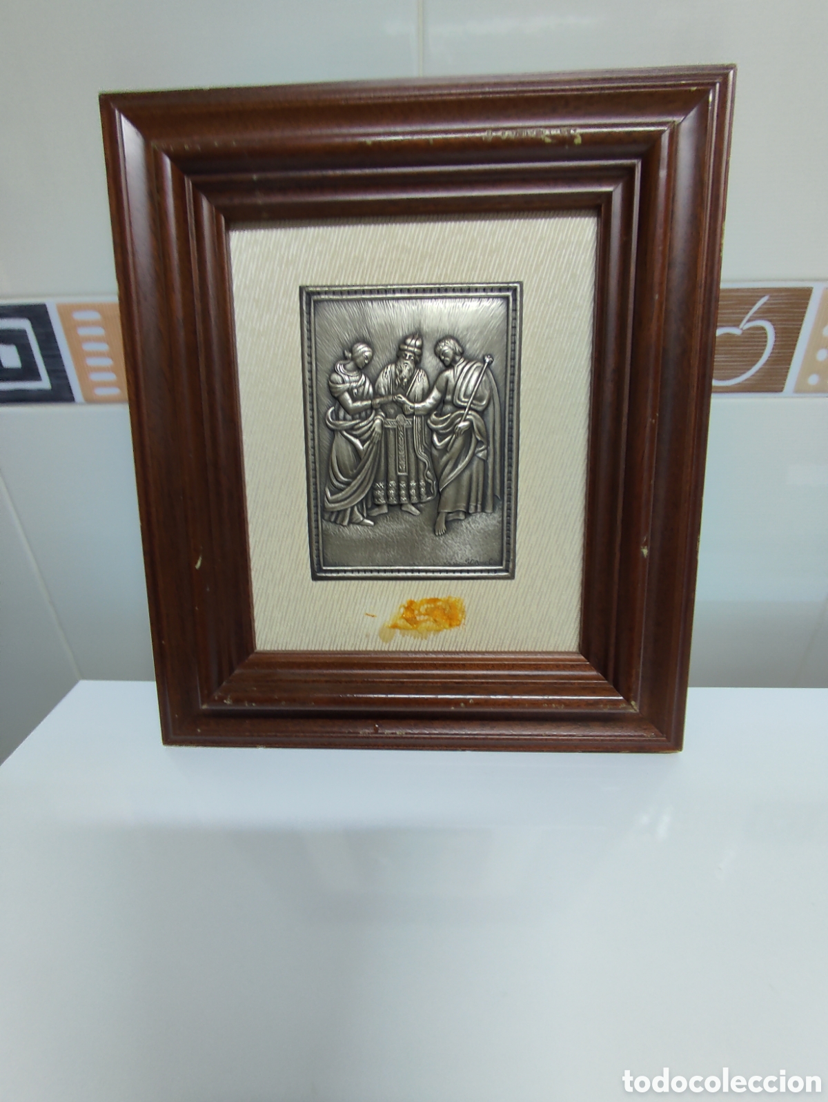 Arte: Cuadro religioso de plata - Foto 1