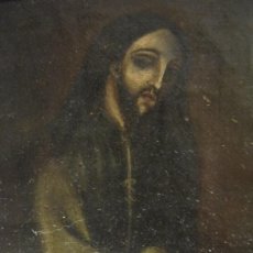 Arte: ANTIGUO CUADRO OLEO SOBRE LIENZO - JESUS PENITENTE - XVIII- XIX